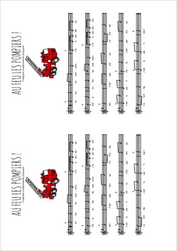 Au feu les pompiers Partition gratuite